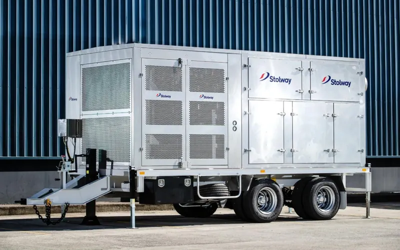 Trailer-mounted Stolway mobile HVAC unit